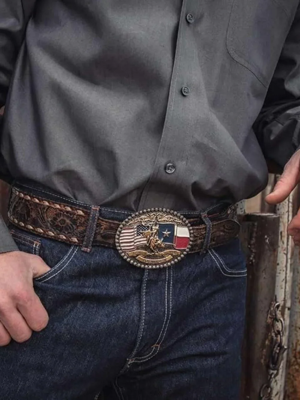 Montana Silversmiths Flag Series Attitude Western Belt Buckle ~ Texas 1836 ~ NEW